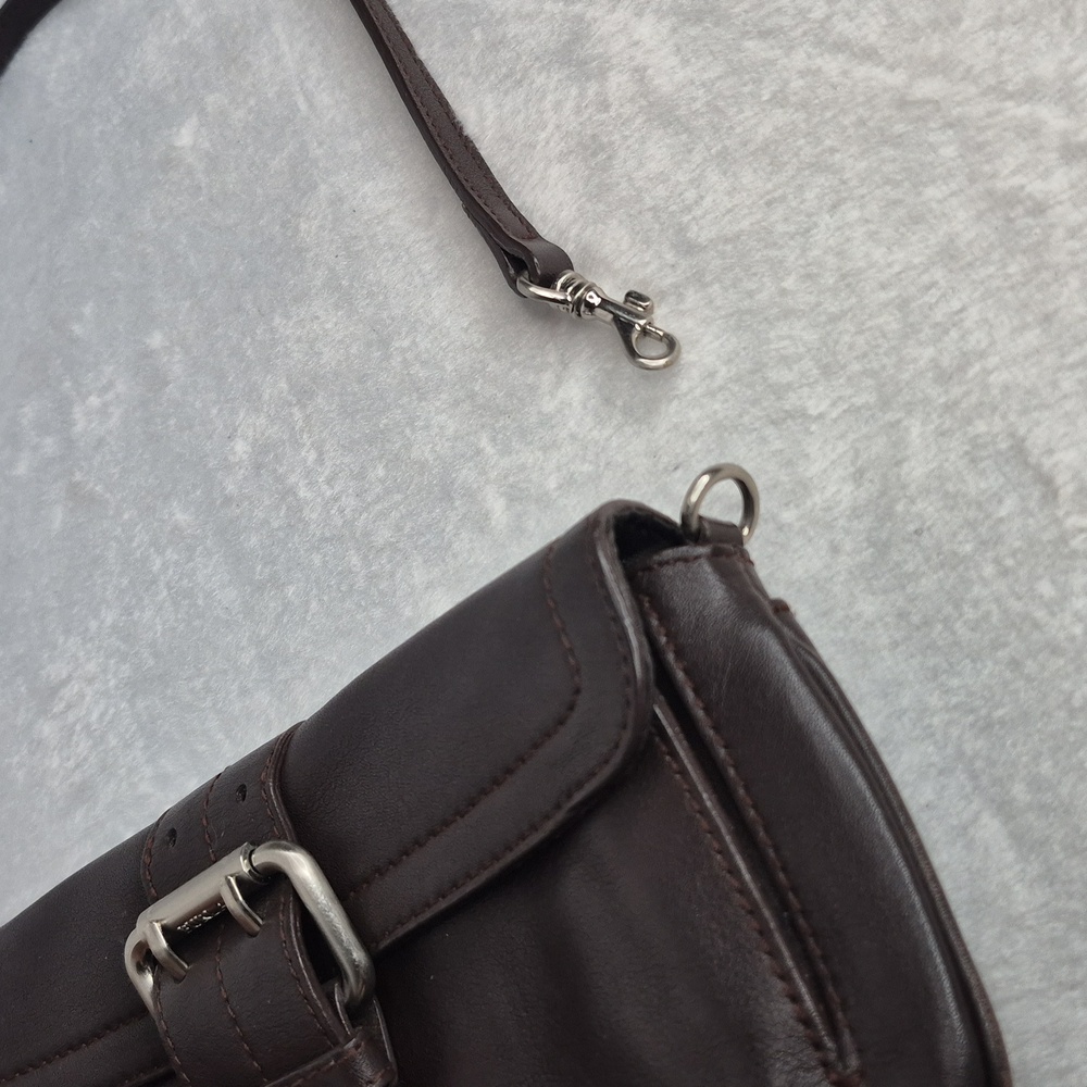 Furla Chocolate Brown Leather Shoulder Handbag - Picture 9 of 17